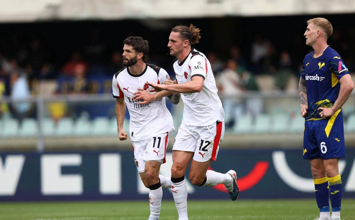 AC米兰客场1-0力克维罗纳，半场领先稳健防守，为冲击前四留有余地